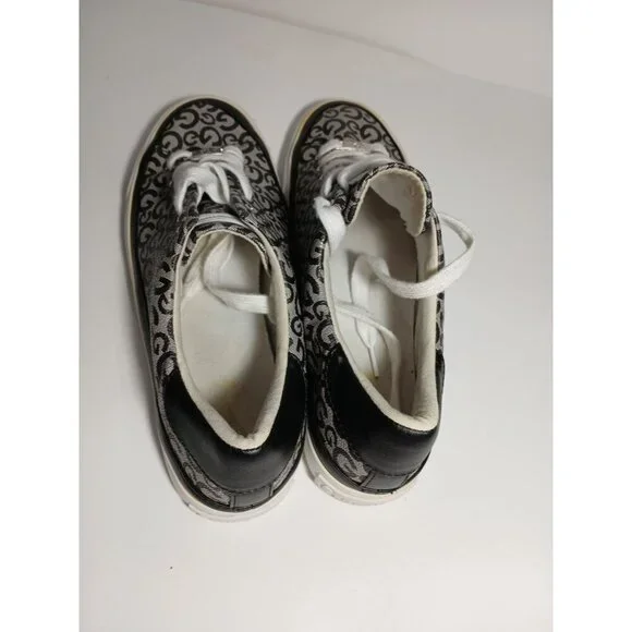 GBG GUESS Women's Signature Brown Blue Sneakers Low Top Lace Up 7.5 GGMEEKIE - Picture 4 of 7